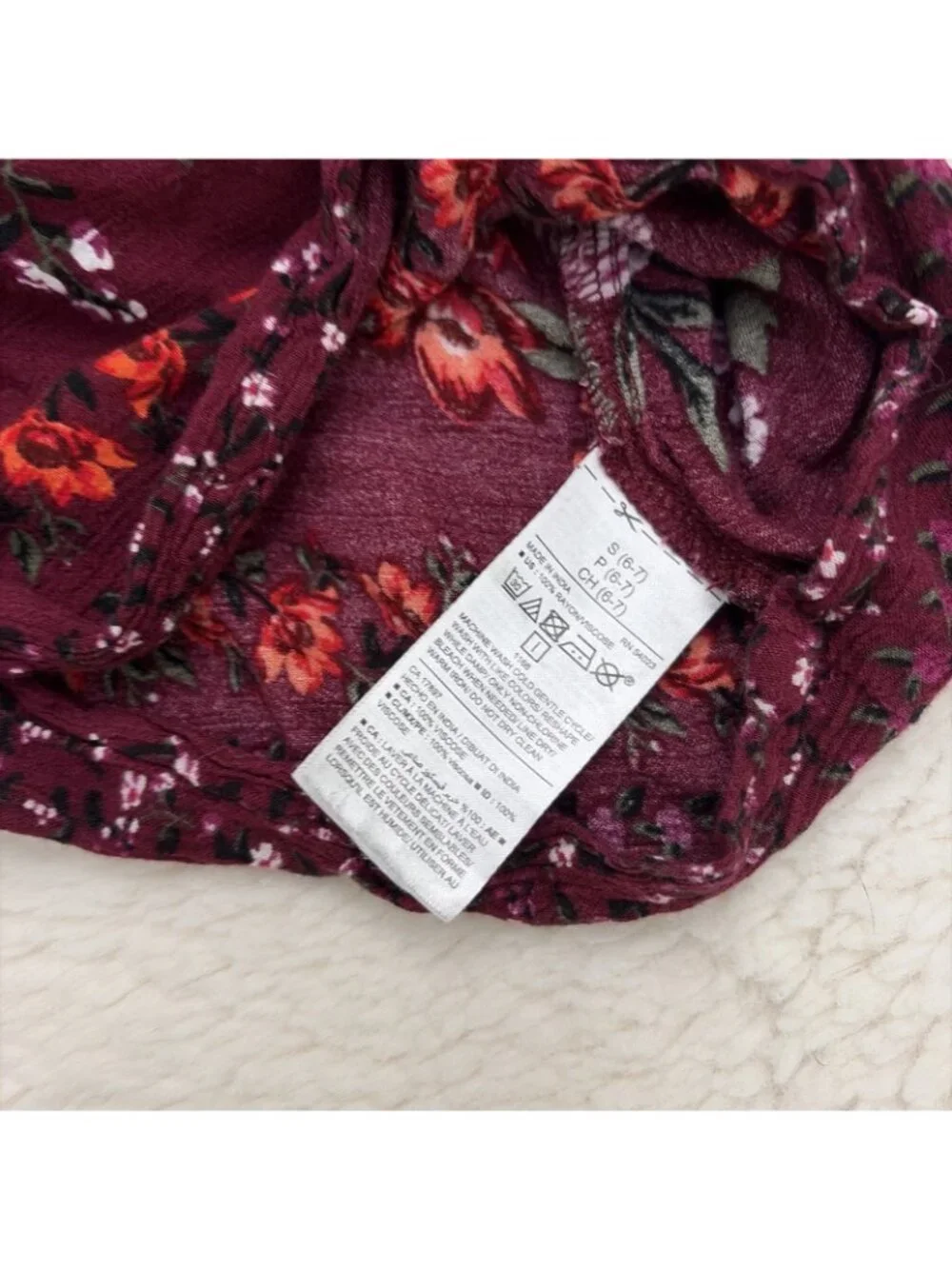 Old Navy Girls Small 6-7 Boho Floral Dress Priarie Timeless Class